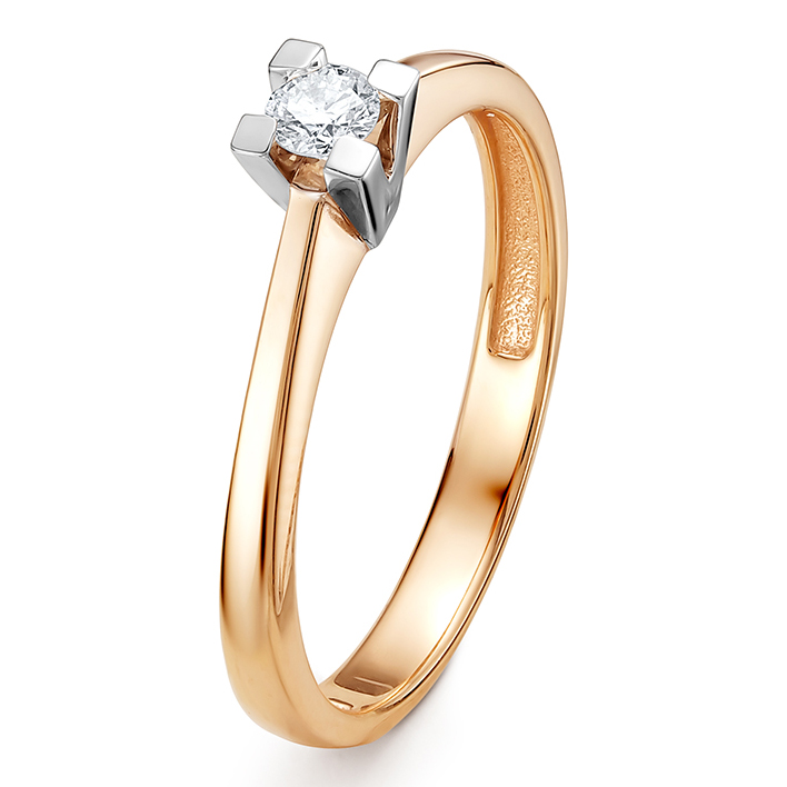 Кольцо, золото, бриллиант, 3571-110